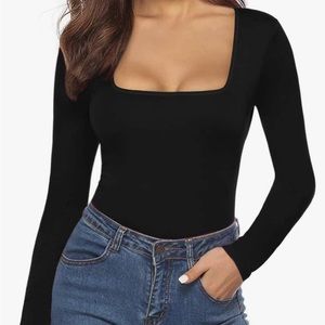 2 body suits (black and white)